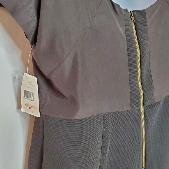 NEW Made Impulse Black Dress A-Line Cap Sleeve Siz XL Silky Top Stretch Bottom - Picture 4 of 5